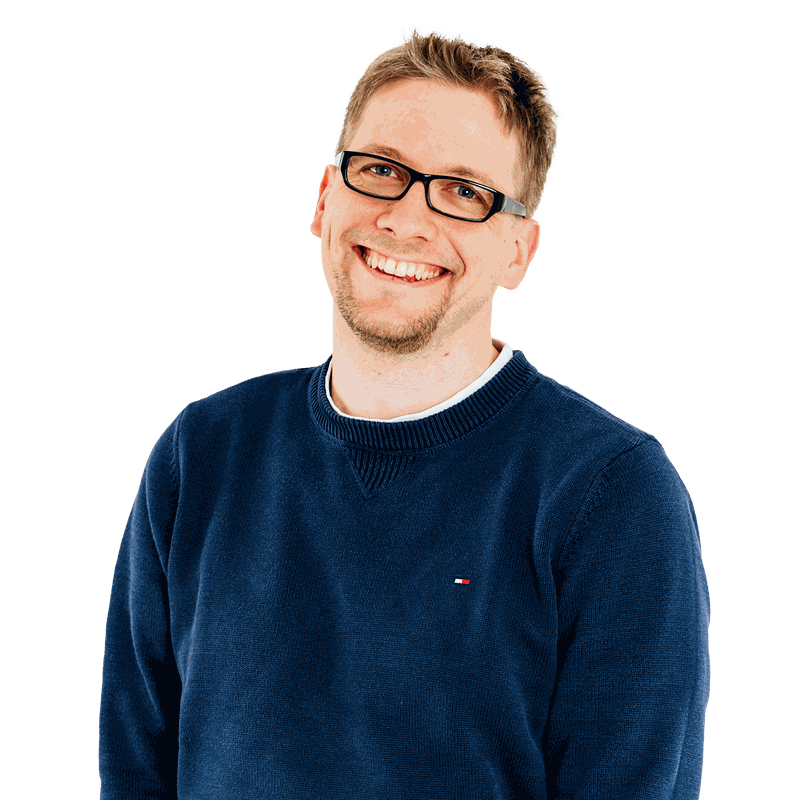 Maximilian Auer im blauen Pullover