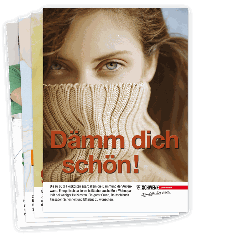 Aufgefächerte Plakatserie für SCHWENK Dämmtechnik